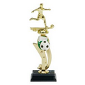 Soccer, Male - Color Scene Participation Trophies 13" Tall